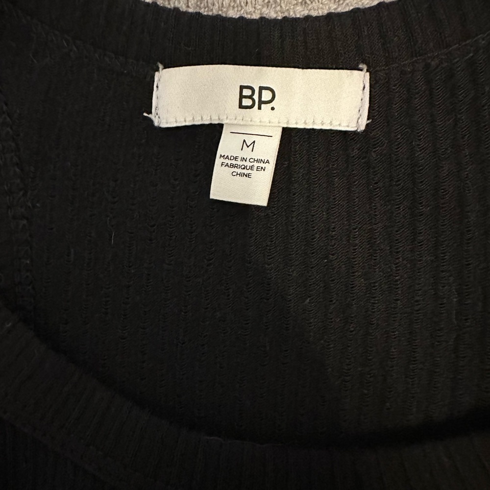 BP Sleeveless Ribbed Black Women's Close Fitting Bodice Pocket Minidress M - Picture 6 of 10